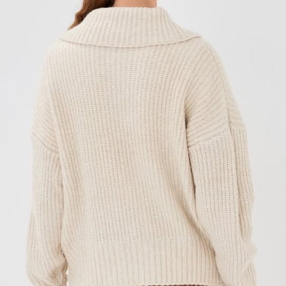 NWT SZ S VARLEY "Roscoe" Cream Knit Jacket/Sweater/Top Designer - Picture 6 of 7